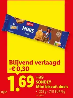 Lidl Sondey Mini Biscuit Duo's aanbieding