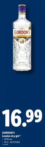 Lidl Gordon's London Dry Gin aanbieding