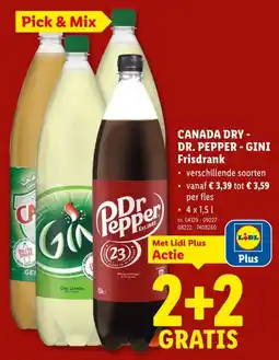 Lidl Canada Dry- Dr. Pepper - Gini Frisdrank aanbieding