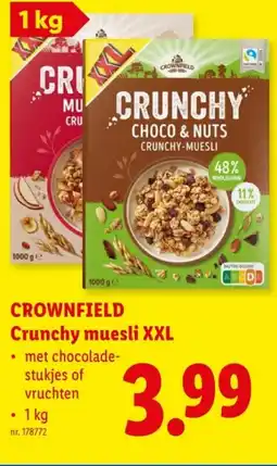 Lidl Crownfield Crunchy Muesli XXL aanbieding