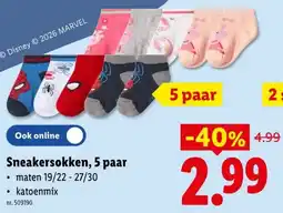 Lidl Sneakersokken aanbieding