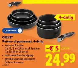 Lidl Crivit Potten- of pannenset, 4-delig aanbieding