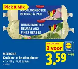 Lidl Milbona Kruiden of knoflookboter aanbieding