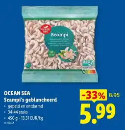 Lidl Ocean Sea Scampi's geblancheerd aanbieding