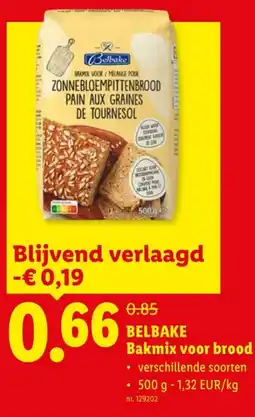 Lidl Belbake Bakmix voor brood aanbieding