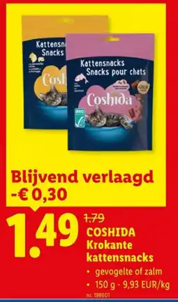 Lidl Coshida Krokante kattensnacks aanbieding