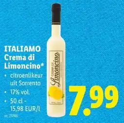 Lidl Italiamo Crema di Limoncino aanbieding