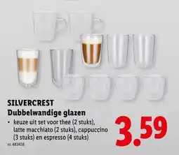 Lidl Silvercrest Dubbelwandige glazen aanbieding