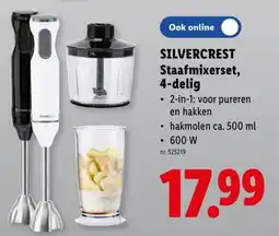Lidl Silvercrest staafmixerset, 4-delig aanbieding