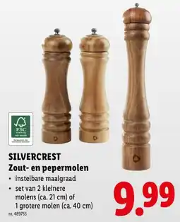 Lidl Silvercrest Zout en pepermolen aanbieding