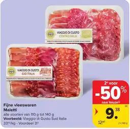 Carrefour Fijne vleeswaren Maletti aanbieding