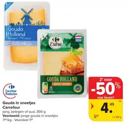 Carrefour Gouda in sneetjes Carrefour aanbieding