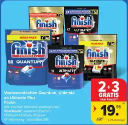 Carrefour Vaatwastabletten Quantum, Ultimate en Ultimate Plus Finish aanbieding
