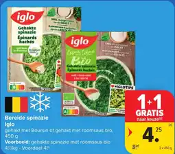 Carrefour Bereide spinazie Iglo aanbieding
