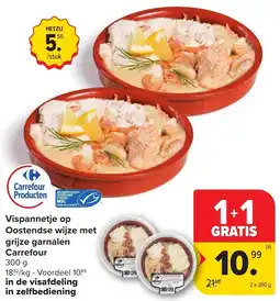 Carrefour Market Vispannetje op Oostendse wijze met grijze garnalen Carrefour aanbieding