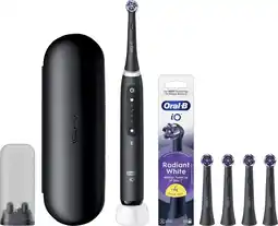 Coolblue Oral-B iO 5N Zwart + 4 opzetborstels voor wittere tanden aanbieding