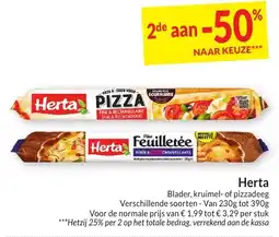 Intermarché Herta Blader, kruimel of pizzadeeg aanbieding