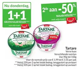 Intermarché Tartare Verse kaas aanbieding