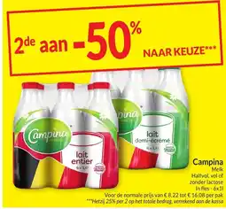 Intermarché Campina melk aanbieding