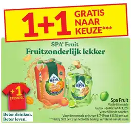 Intermarché Spa Fruit Platte limonade aanbieding