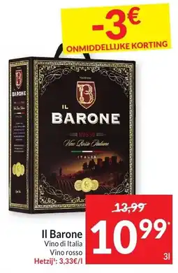 Intermarché Il Barone Vino di Italia Vino rosso aanbieding