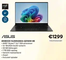 CompuDeals Asus Zenbook 14UM3406KA-QD132W-BE aanbieding