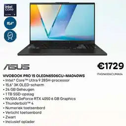 CompuDeals Asus Vivobook Pro 15 OLEDN6506CU-MA040WS aanbieding