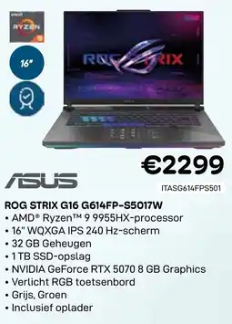 CompuDeals Asus Rog Strix G16 G614FP-S5017W aanbieding