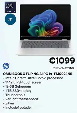 CompuDeals HP Omnibook X Flip NG AI PC 14-FM0024NB aanbieding