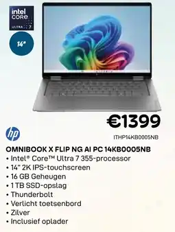 CompuDeals HP Omnibook X Flip NG AI PC 14KB0005NB aanbieding