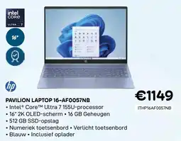 CompuDeals HP Pavilion Laptop 16-AF0057NB aanbieding
