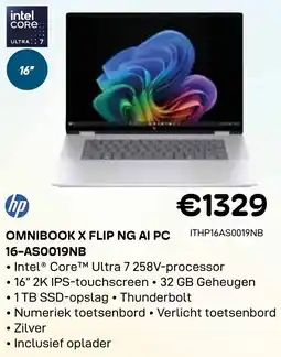CompuDeals HP Omnibook X Flip NG AI PC 16-AS0019NB aanbieding
