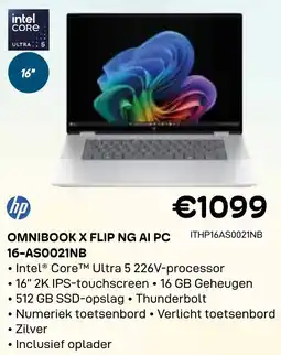 CompuDeals HP Omnibook X Flip NG AI PC 16-AS0021NB aanbieding