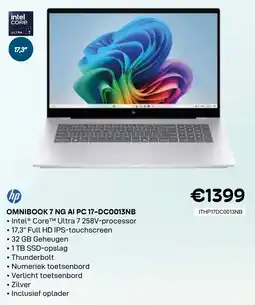CompuDeals HP Omnibook 7 NG AI PC 17-DC0013NB aanbieding