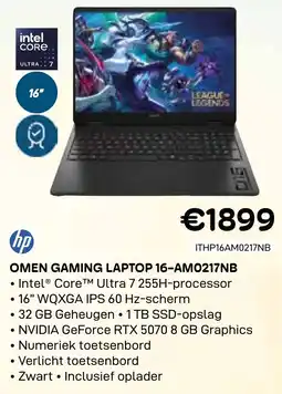 CompuDeals HP Omen Gaming Laptop 16-AMO217NB aanbieding