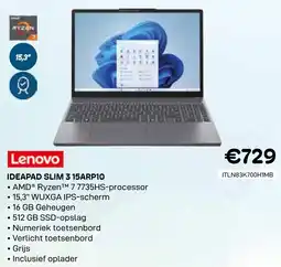 CompuDeals Lenovo Ideapad Slim 3 15ARP10 aanbieding