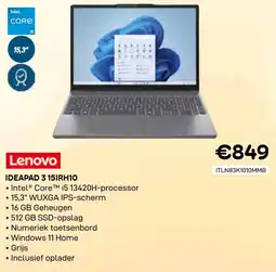 CompuDeals Lenovo Ideapad 3 15IRH10 aanbieding