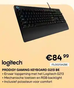 CompuDeals Logitech Prodigy Gaming Keyboard G213 BE aanbieding