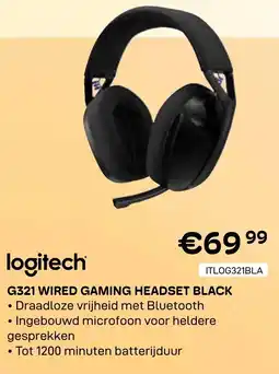 CompuDeals Lgitect G321 Wired Gaming Headset Black aanbieding