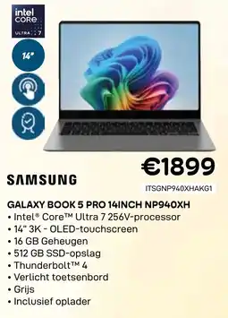 CompuDeals Samsung Galaxy BOOK 5 PRO 14INCH NP940XH aanbieding