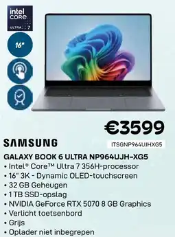 CompuDeals Samsung Galaxy Book 6 ULTRA NP964UJH-XG5 aanbieding