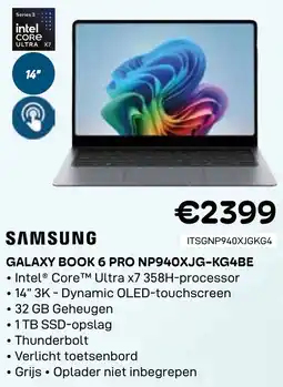 CompuDeals Samsung Galaxy Book 6 PRO NP940XJG-KG4BE aanbieding