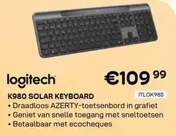 CompuDeals Logitech K980 Solar Keyboard aanbieding
