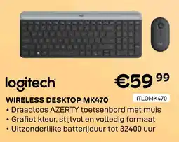 CompuDeals Logitech Wireless Desktop MK470 aanbieding