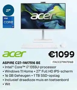 CompuDeals Acer Aspire C27-1W17516 BE aanbieding