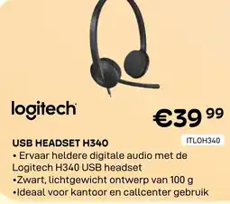 CompuDeals Logitech USB Headset H340 aanbieding