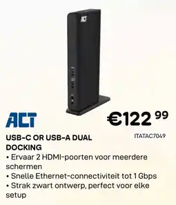 CompuDeals Act USB-C or USB-A Dual Docking aanbieding