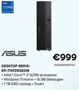 CompuDeals Asus Desktop S501S-ER-714700020W aanbieding