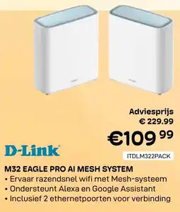 CompuDeals D-Link M32 Eagle Pro AI Mesh System aanbieding