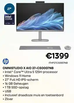 CompuDeals HP Omnistudio X AIO 27-CS0007NB aanbieding